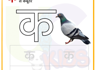K se Kabutar Worksheet